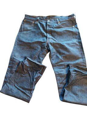 Levis 501 Original Fit Button Fly Mens Jeans W38 L34 Dark Wash Denim 1480
